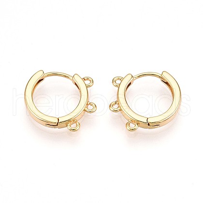 Brass Hoop Earring Finding KK-N261-61G-1