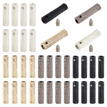  32Sets 4 Colors Zinc Alloy Cord Ends FIND-PH0003-66-1
