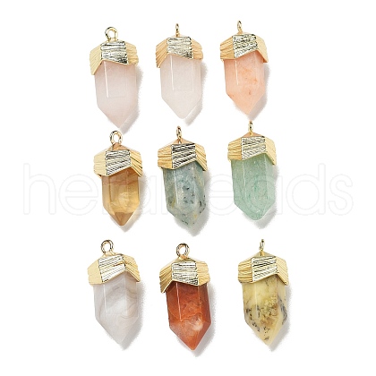Natural Mixed Stone Faceted Pendants G-G181-03G-1