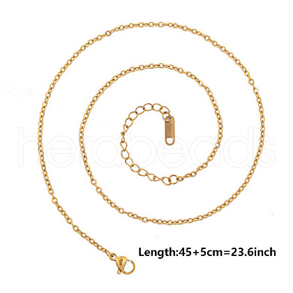 Stainless Steel Cable Chain Necklaces for DIY Jewelry Making Accessories EH9991-16-1