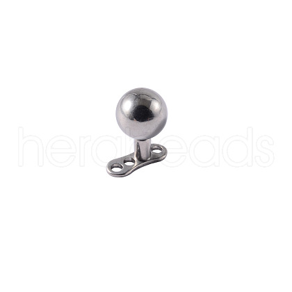 Stainless Steel Round Ball Dermal Anchor Base/Top for Women Men WGB1D88-47-1