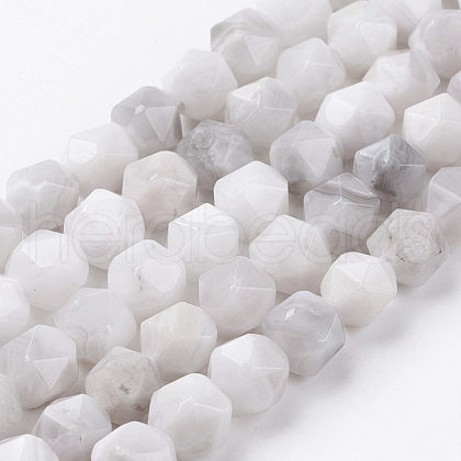 Natural White Crazy Lace Agate Beads Strands G-J376-14-8mm-1