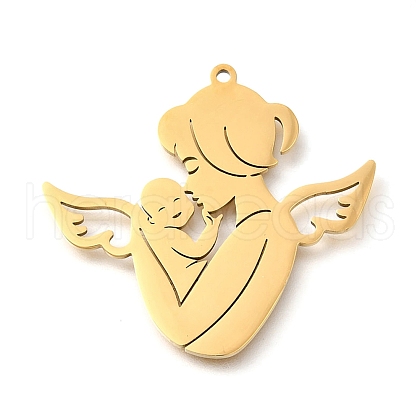 304 Stainless Steel Pendants STAS-S178-07G-1