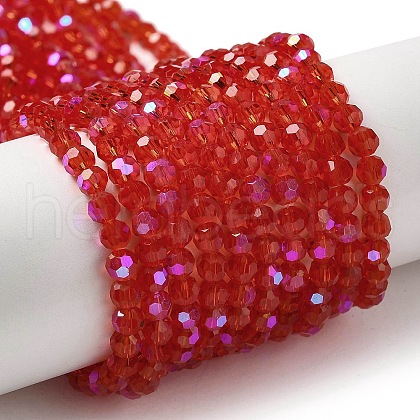 Electroplate Transparent Glass Beads Strands EGLA-A035-T4mm-L01-1