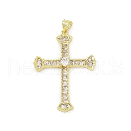Brass Micro Pave Cubic Zirconia Pendants KK-D317-113G-1