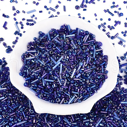 Electroplate Glass Seed Beads GLAA-SZC0007-01B-1