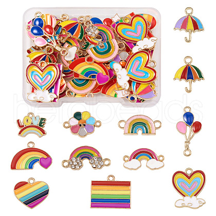 DIY Rainbow Color Pride Jewelry Making Finding Kit DIY-TA0004-73-1