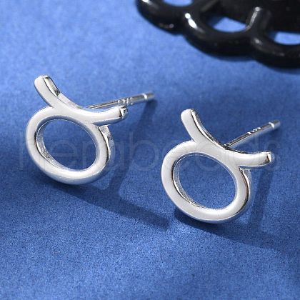 S925 Sterling Silver Stud Earrings EJEW-K303-01S-02-1