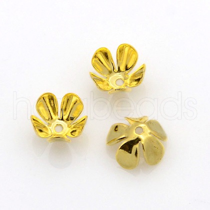 5-Petal Iron Flower Bead Caps IFIN-M008-02G-1