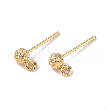 Brass Stud Earring Findings KK-R164-05A-G-1