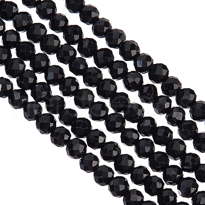 Olycraft 2 Strands Natural Black Tourmaline Beads Strands G-OC0005-29-1