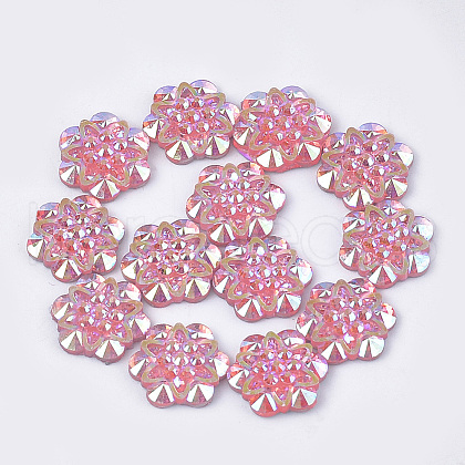 Resin Rhinestone Cabochons X-CRES-T012-04C-1