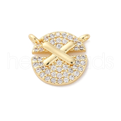 Brass Micro Pave Cubic Zirconia Pendants KK-K406-02G-1