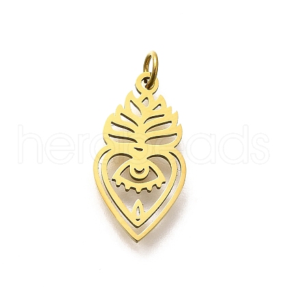 304 Stainless Steel Pendants STAS-R153-40G-1