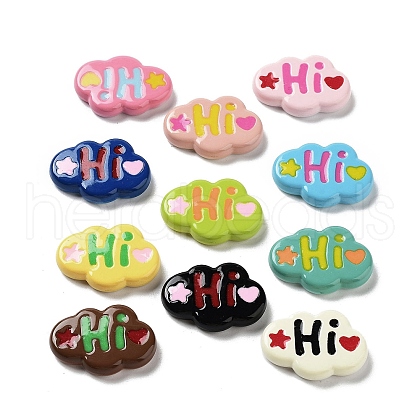 Opaque Resin Decoden Cabochons RESI-K035-05-1