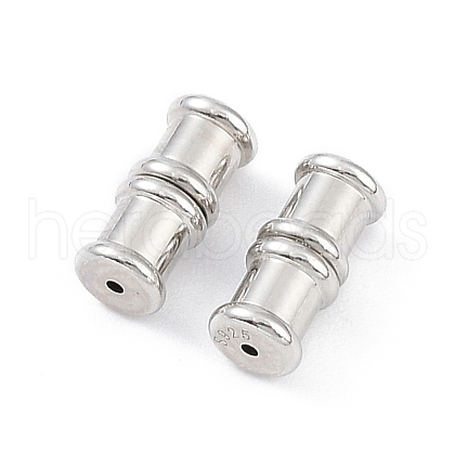 Anti-Tarnish Rhodium Plated 925 Sterling Silver Screw Clasps STER-K173-06P-1