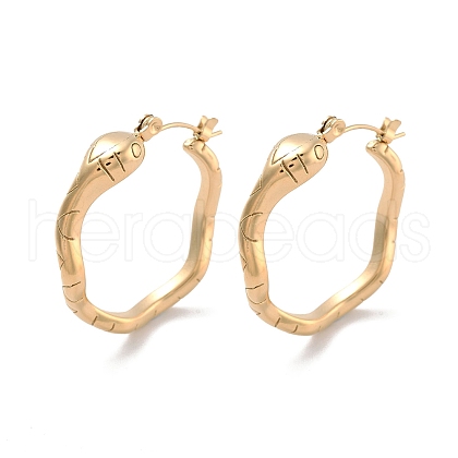 Ion Plating(IP) 304 Stainless Steel Hoop Earrings EJEW-K281-03G-1