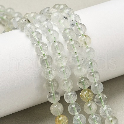 Natural Green Beryl Beads Strands G-F787-01-6mm-1