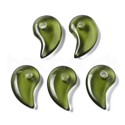 Transparent Glass Pendants GLAA-S066-003B-1