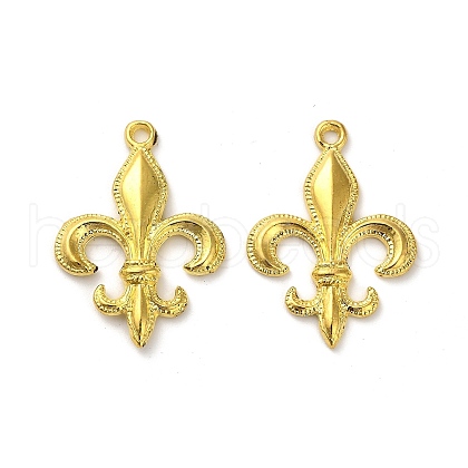 Lily Symbol Alloy Pendants PALLOY-E776-01G-01-1