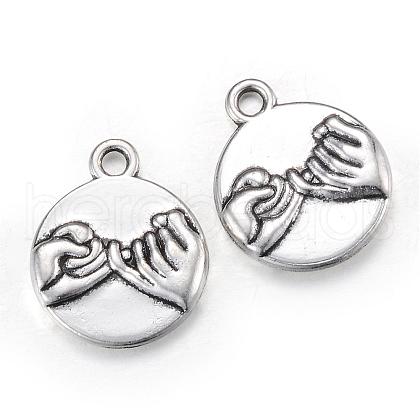 Tibetan Style Alloy Charms TIBEP-Q061-04AS-LF-1