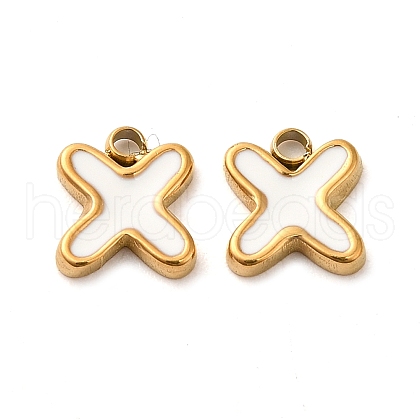 304 Stainless Steel Enamel Charms STAS-L022-292G-X-1
