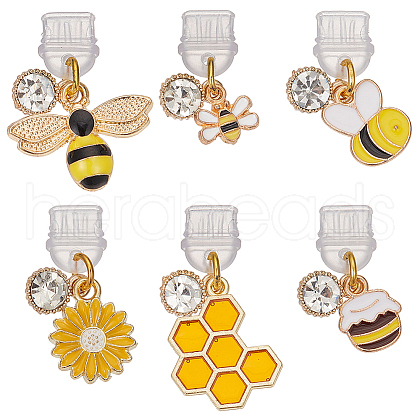 6Pcs 6 Styles PVC Mobile Dustproof Plugs PALLOY-OC00005-1
