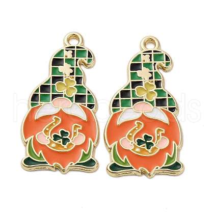 Saint Patrick's Day Alloy Enamel Pendants ENAM-V002-02F-G-1