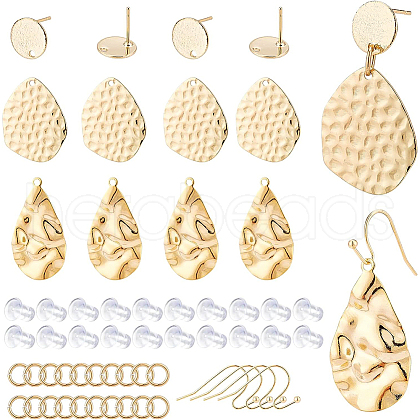 BENECREAT DIY Nuggets Pendant Earrings Making Kit DIY-BC0004-47-1