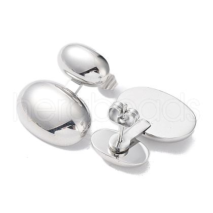Non-Tarnish 304 Stainless Steel Stud Earrings EJEW-C062-06P-1