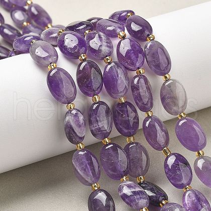 Natural Amethyst Beads Strands G-H005-A11-02-1