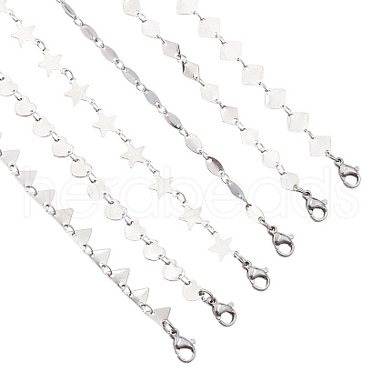 Unicraftale  304 Stainless Steel Link Chain Necklaces NJEW-UN0001-09P-1