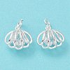 Rack Plating Brass Clear Cubic Zirconia Pendants KK-B078-06S-1