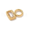 Ion Plating(IP) 304 Stainless Steel with Rhinestone Charms STAS-G351-11G-02-2