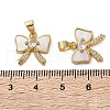 Brass Micro Pave Cubic Zirconia Pendants KK-U070-33G-3