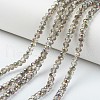 Electroplate Transparent Glass Beads Strands EGLA-A034-T6mm-R16-1