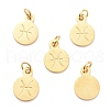 Golden Plated 304 Stainless Steel Charms STAS-C022-01K-G-1