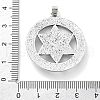 Tibetan Style Plastic Star of David Pendants FIND-I042-02AS-3