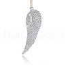 Antique Silver Plated Alloy Wing Big Pendants X-ALRI-N019-03-2