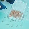 Beebeecraft 100Pcs Iron Ball Stud Earring Post STAS-BBC0001-79-6