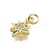 Brass Micro Pave Cubic Zirconia Pendants KK-Z100-14G-2