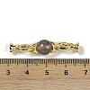 Natural Grey Agate with Brass Fold Over Clasps G-G141-03G-09-3