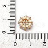 Brass Micro Pave Clear Cubic Zirconia Beads KK-D378-24G-02-3