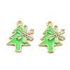 Christmas Theme Brass Micro Pave Cubic Zirconia Pendants KK-L228-30B-G-1