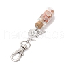 Glass Wishing Bottle with Gemstone Chip inside Pendant Decorations HJEW-JM01991-4