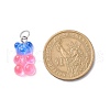 Gradient Color Transparent Resin Pendants PALLOY-JF01888-3