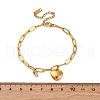 304 Stainless Steel Charm Bracelets STAS-D152-01G-4