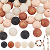   50Pcs 5 Colors Food Grade Eco-Friendly Silicone Focal Beads SIL-PH0001-27-1