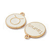 (Defective Closeout Sale: Yellowing) Alloy Enamel Pendants ENAM-XCP0001-38A-3