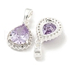 Brass with Cubic Zirconia Charms KK-Q820-10S-2